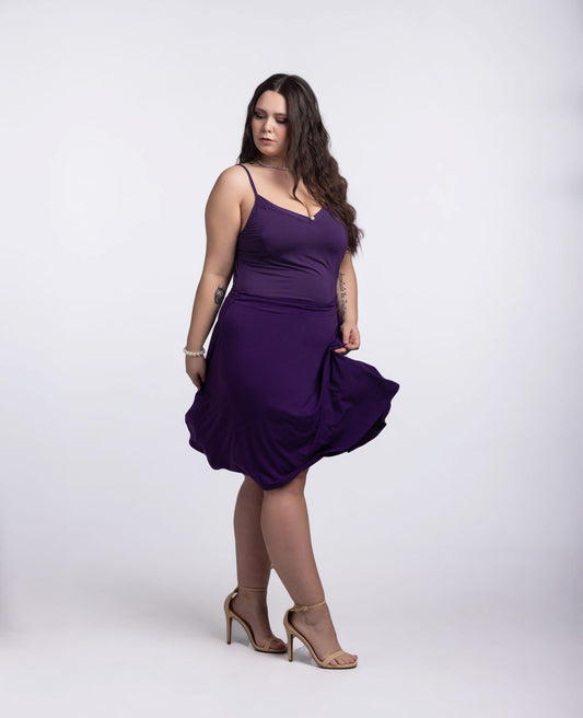 The purple 2pc dress